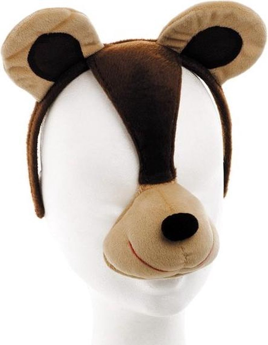 Dierenmasker beer met geluid op diadeem