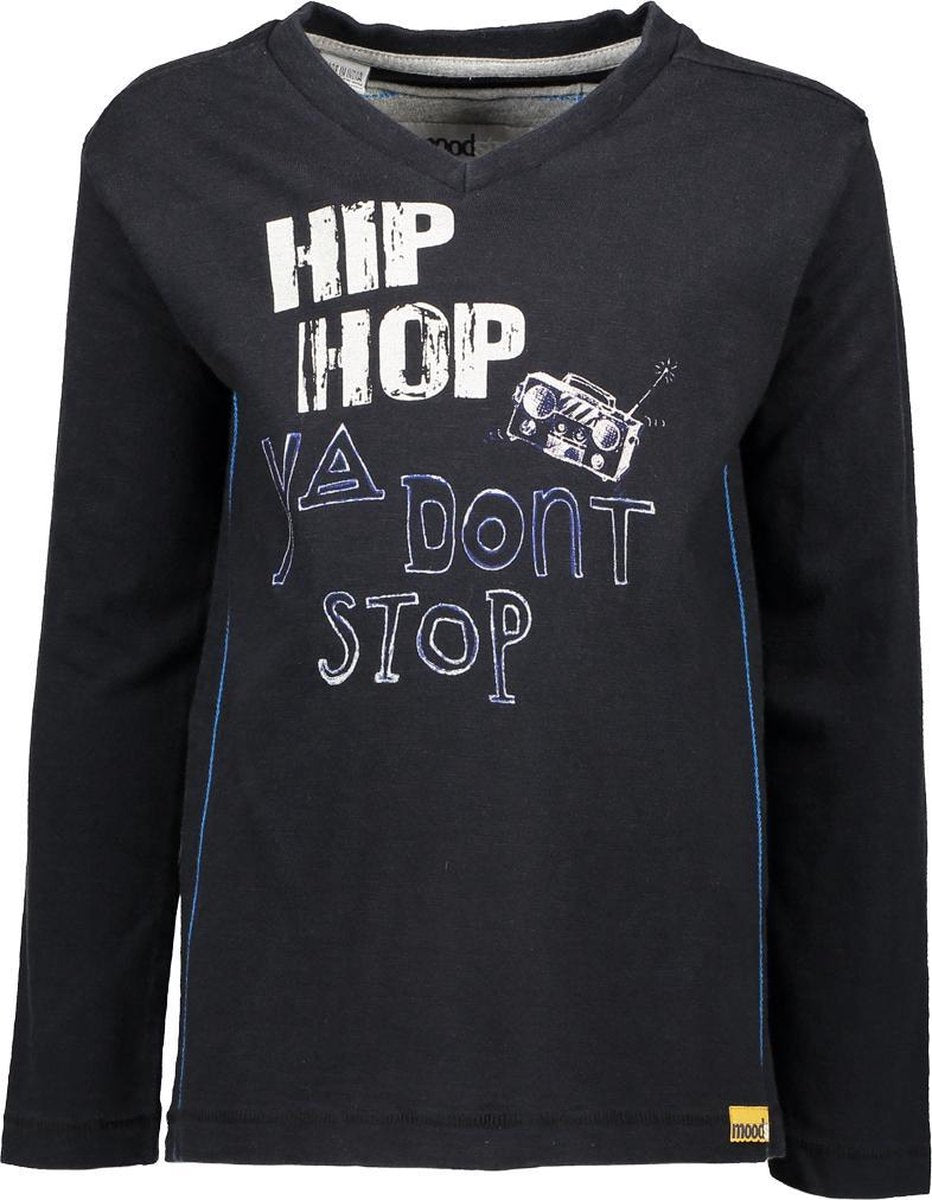 Moodstreet Jongens T-shirt - Nearly Black - Maat 110