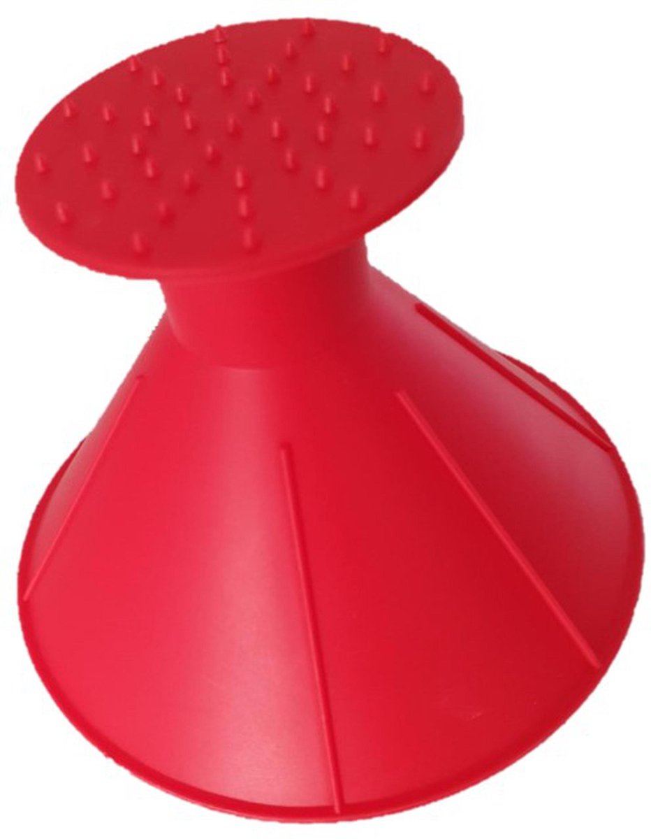 IJskrabber Auto - Ronde IJskrabber - Magische IJskrabber - 3 in 1 - Ruitenkrabber - Trechter - IJsbreker - Rood