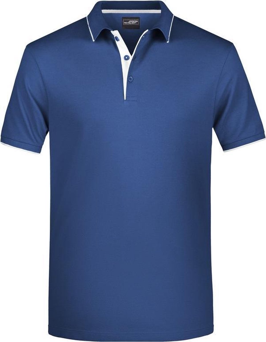 Polo shirt Golf Pro premium navy/wit voor heren - Blauwe herenkleding - Werkkleding/zakelijke kleding polo t-shirt S