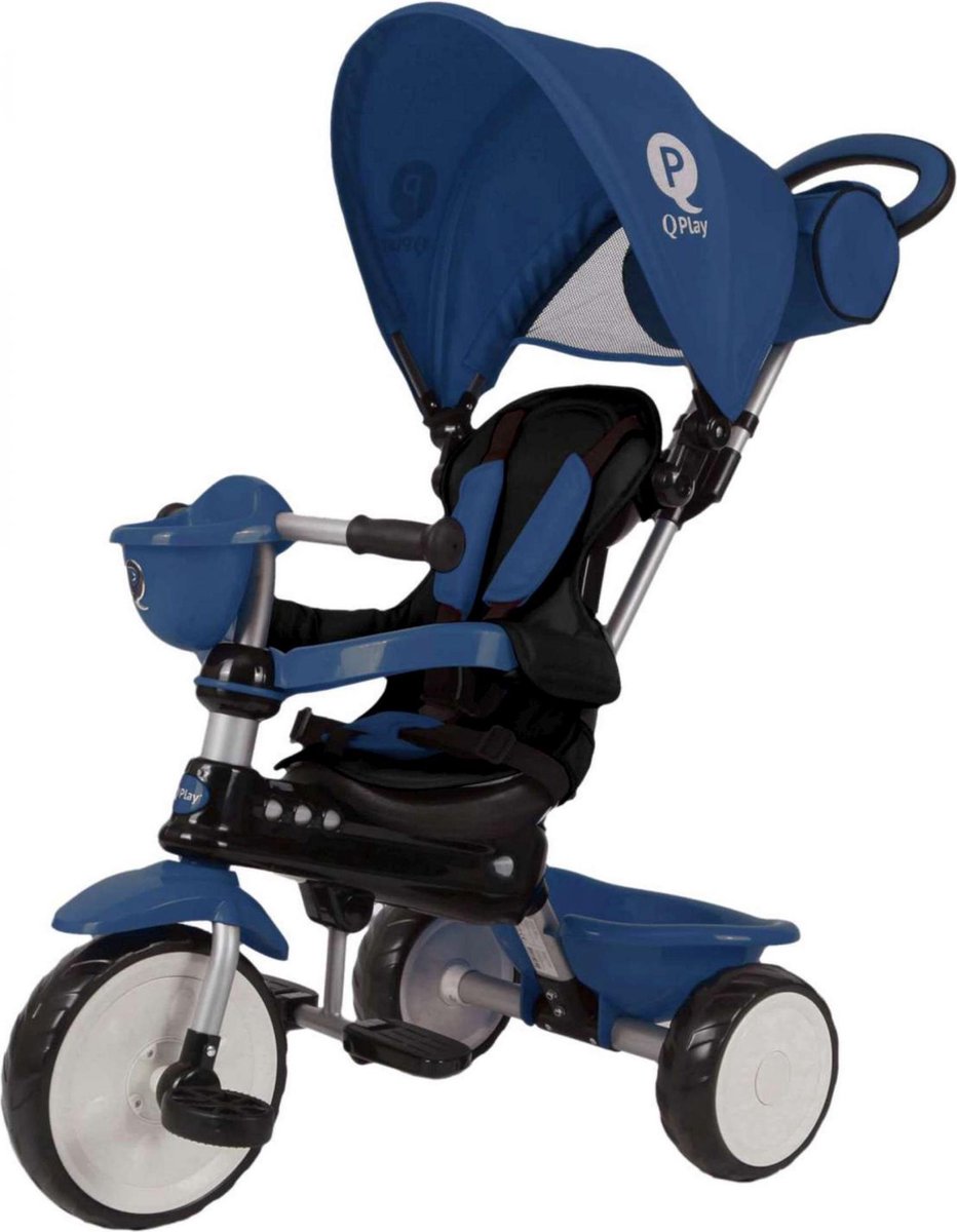 QPlay Driewieler Comfort 4 in 1 - Jongens en Meisjes - Donkerblauw