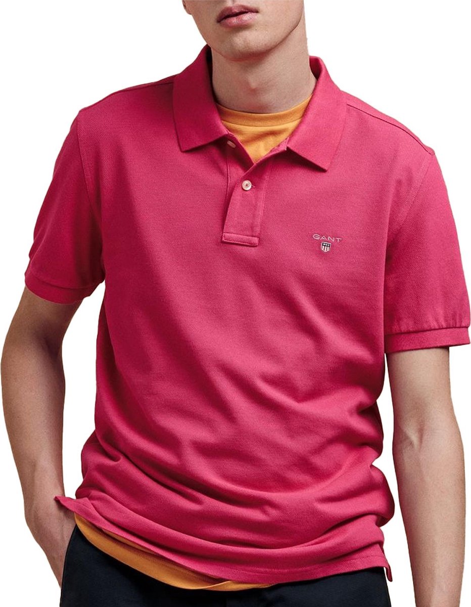 Gant Gant Original Pique Rugger  Poloshirt - Mannen - roze
