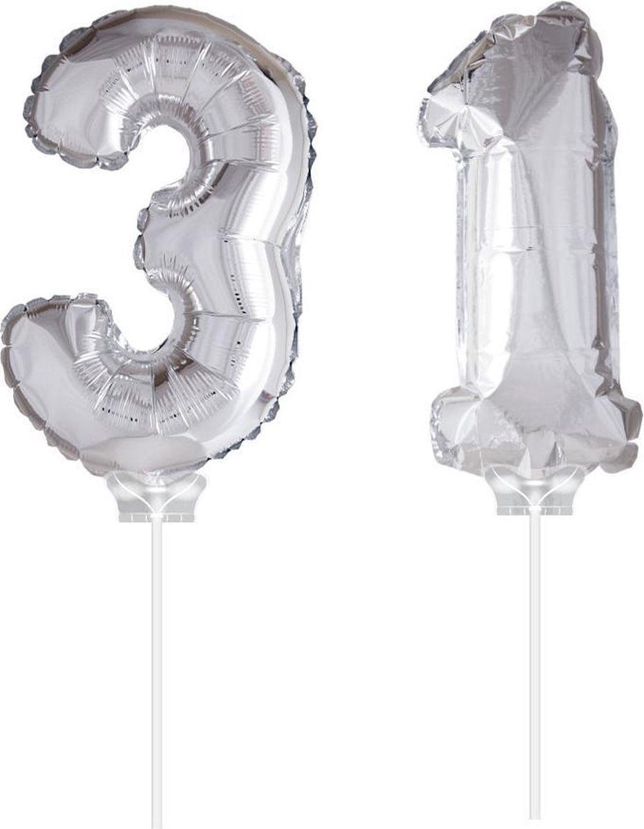 Folie Ballon Zilver "31" (40CM)