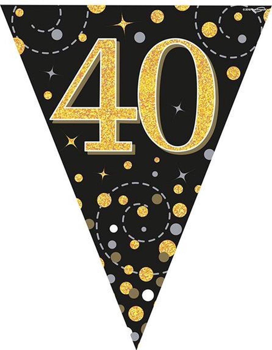 Vlaggenlijn 40 jaar Zwart Goud