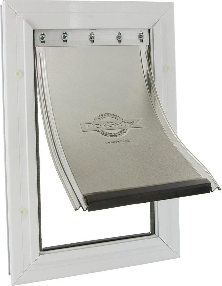 Staywell 640 Hondenluik - Tot 45 kg - Aluminium - Wit