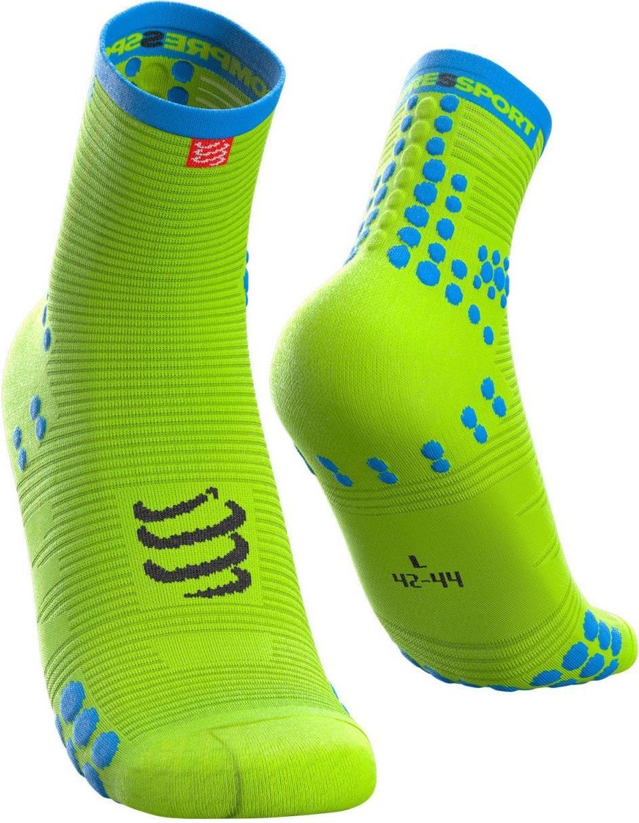 Compressport Pro Racing Socks V3.0 Run High Fluo Yellow - maat : 35-38