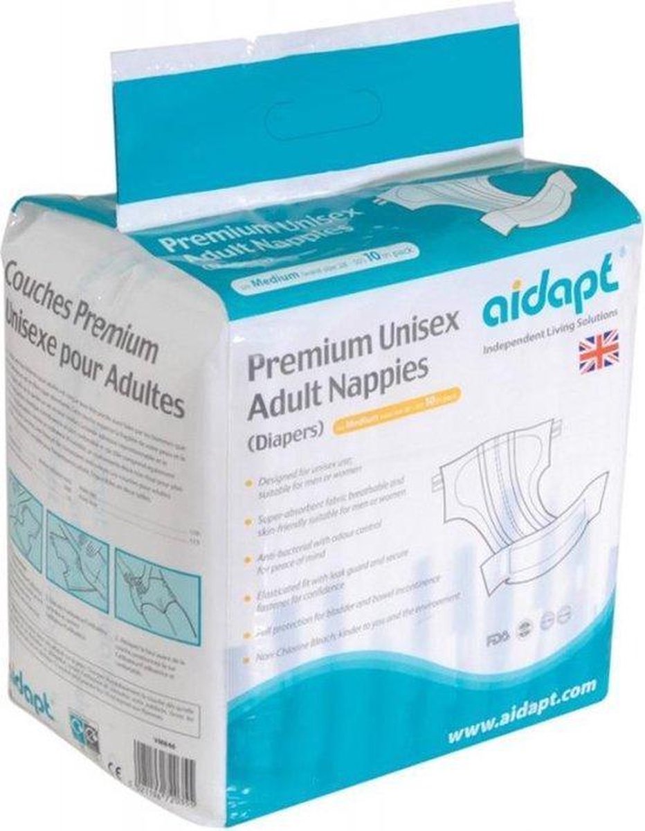 Aidapt Premium Unisex Incontinentie - 10 stuks - Incontinentieluiers