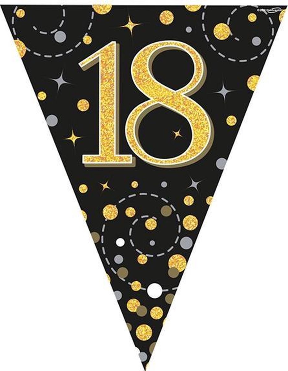 Vlaggenlijn 18 jaar Zwart Goud