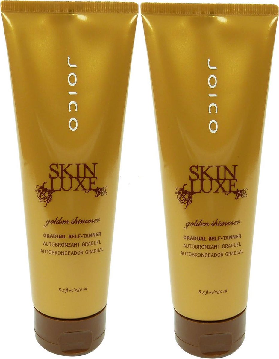 Joico SKIN LUXE Golden Shimmer Self Tanner Zelfs zonnebrandlotion - 2 x 250 ml