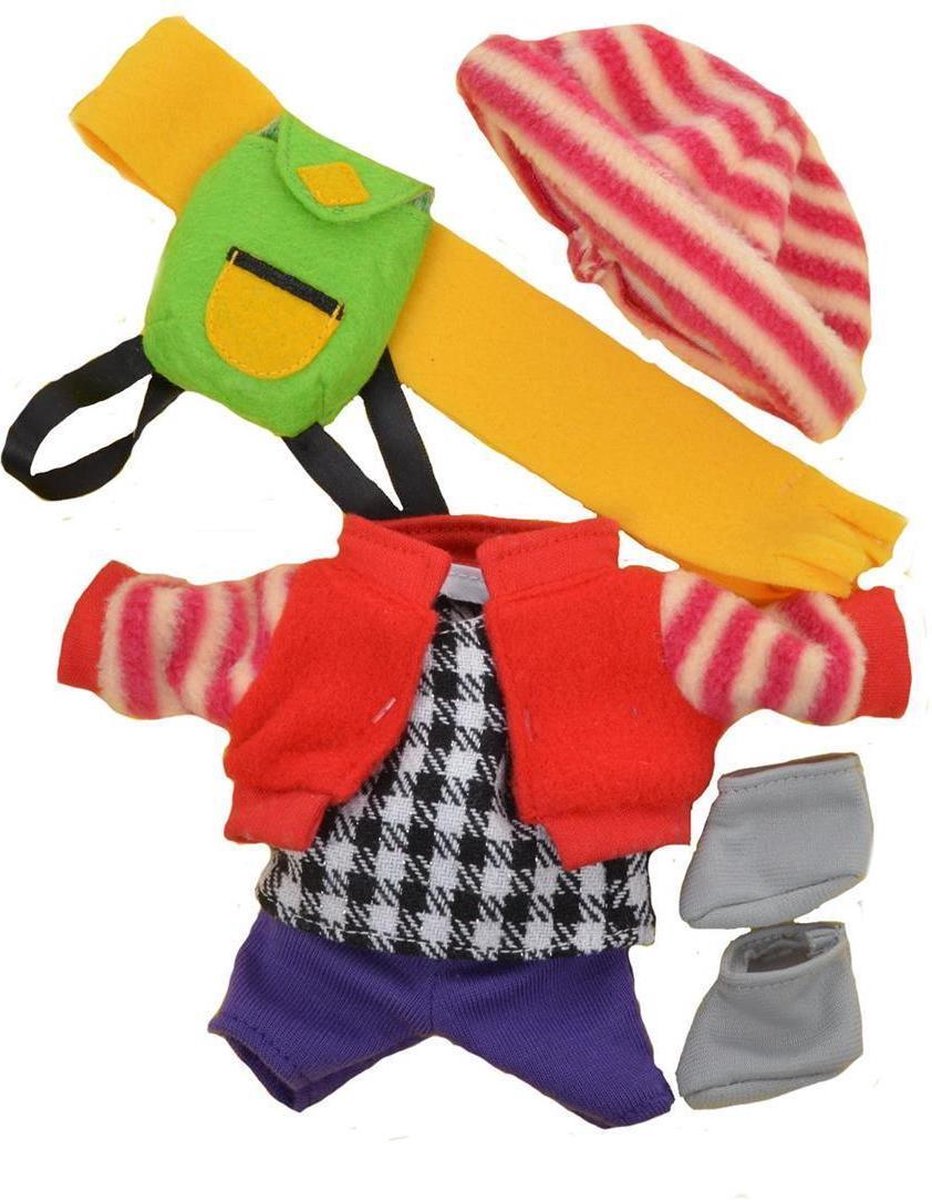 Monchhichi Boutique Jas met Sjaal - Poppenkleding
