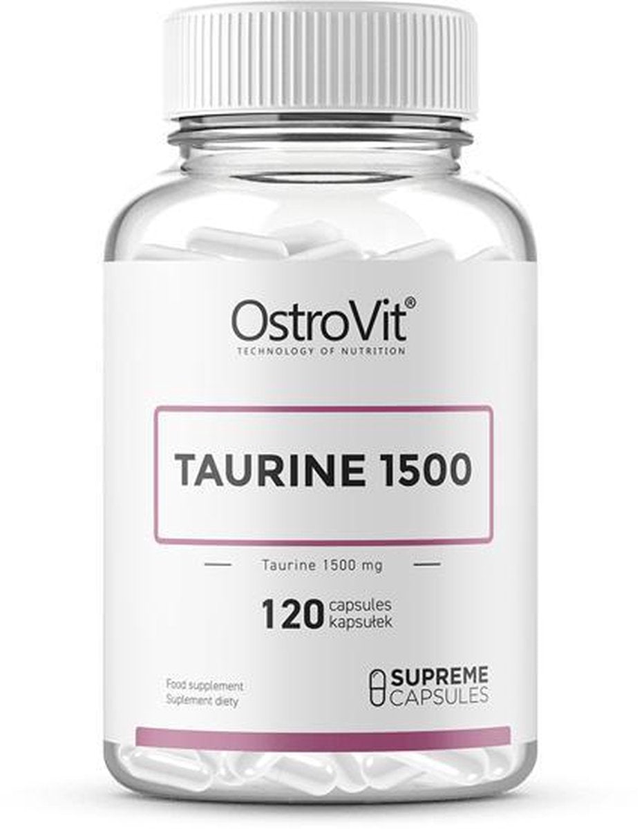 Aminozuren - Taurine 1500g 120 Capsules OstroVit -  + GRATIS Pill Box