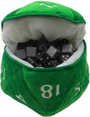 D20 Plush Dice Bag - Green