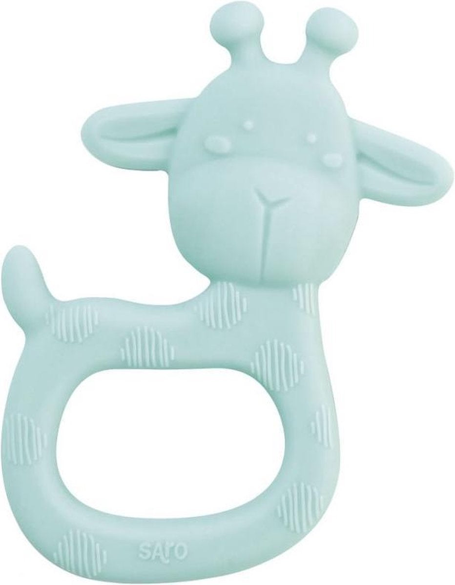 bijtring Giraffe Party siliconen mintgroen