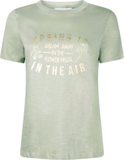 Tramontana | T-Shirt met Tekst Opdruk | Sage | Maat L
