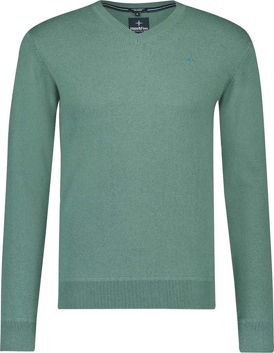 Haze&Finn Pullover V-Hals Groen (MC14-0220 - MallardGreen)