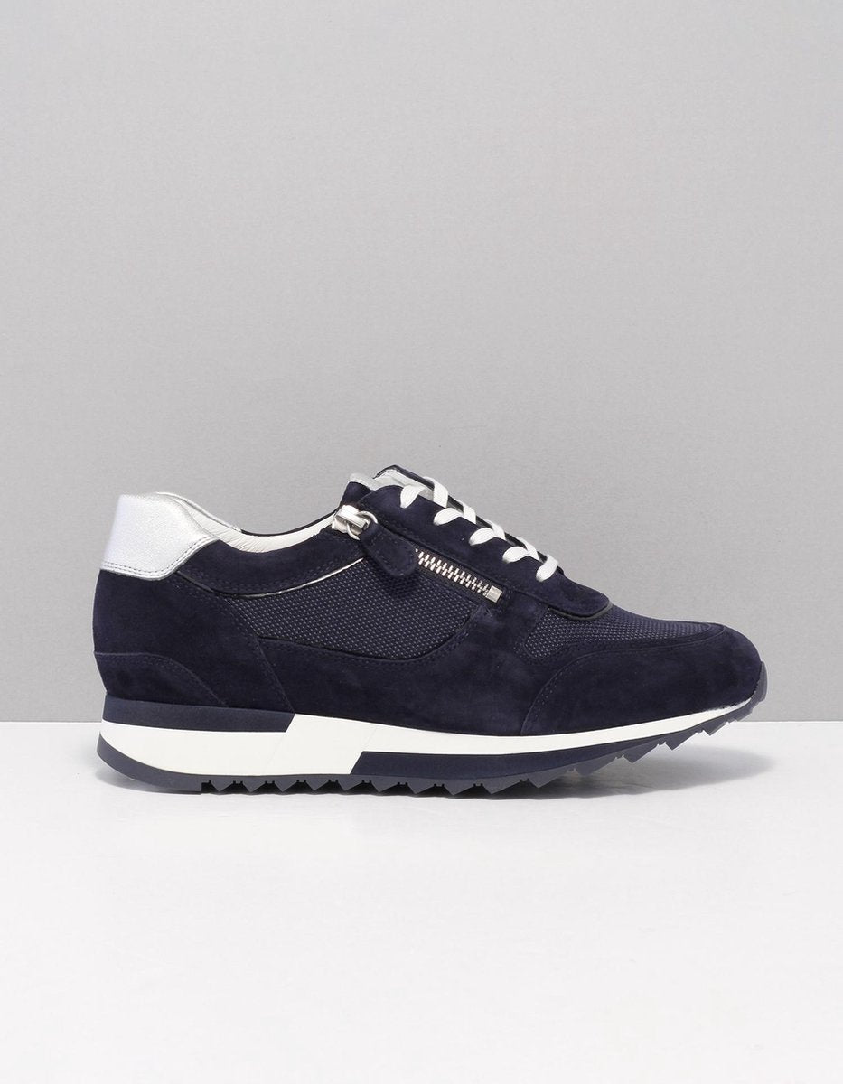Hassia 301813 sneakers dames blauw  3276 blue silver suede 38