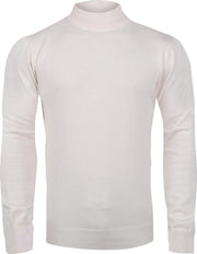 Ferlucci – Exclusieve Heren Trui met Turtleneck Col - Wit