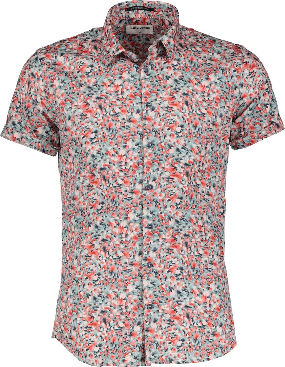No Excess Overhemd - Modern Fit - Rood - 3XL Grote Maten