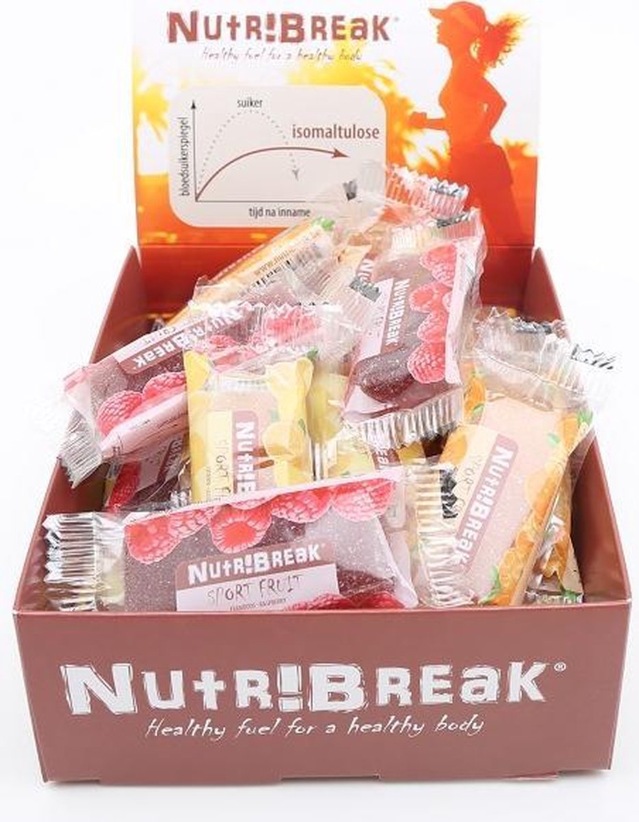 Nutr!Break Sport Fruit Citroen 30x25g - de ultieme sportreep - langdurige energie - 100% vegan
