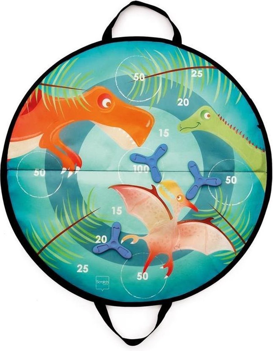 Scratch Werpspel Dino Magnetisch 60 Cm Siliconen Groen 4-delig