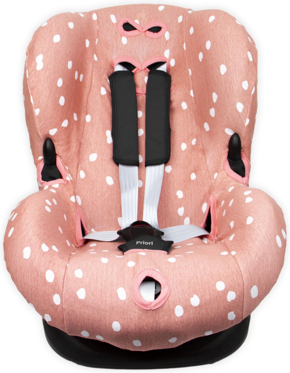 AUTOSTOELHOES 1+ SPOTS INTERLOCK | GRIJS/ROZE | BRILJANT