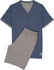 Ceceba heren shortama - blauw met grijs -  Maat: XXL