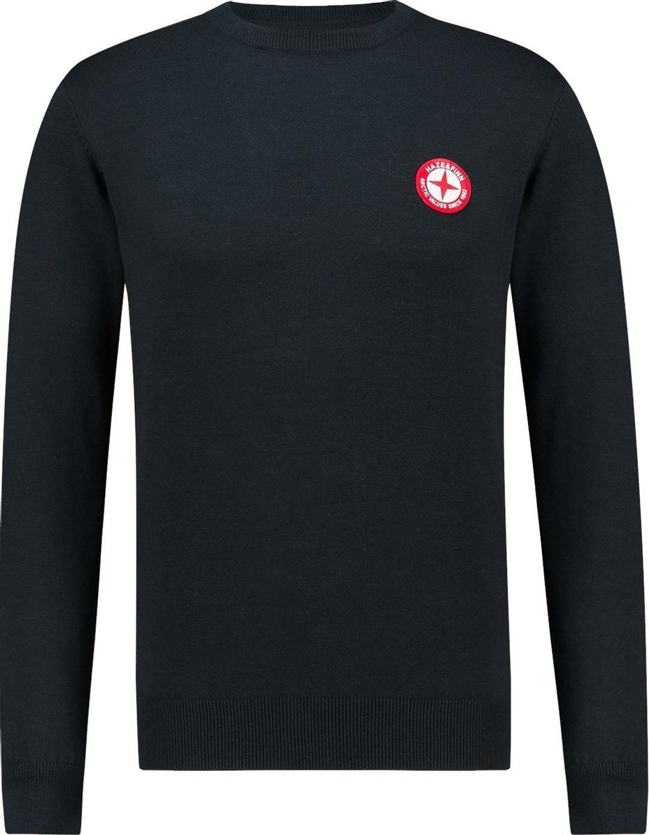 Haze&Finn Trui Ronde Hals Met Logo Navy (MC13-0201 - Sapphire-AmericanRed)