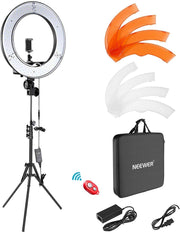 Neewer Ringlamp met statief | Studiolamp | 18 Inch ringlight | 240 ledlampen | Camera | Smartphone