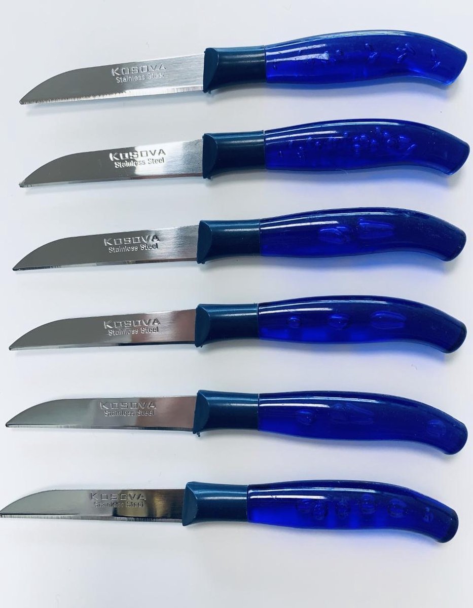 Kosova Schilmes RVS - Super Scherp - Set van 6 - Blauw