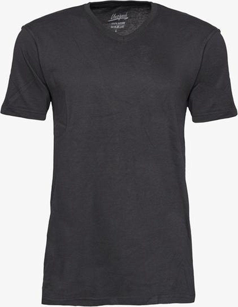 Unsigned heren T-shirt katoen - Zwart - Maat XL