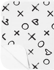 Kushies - Verschoonmatje - Changing pad - XO Black & White