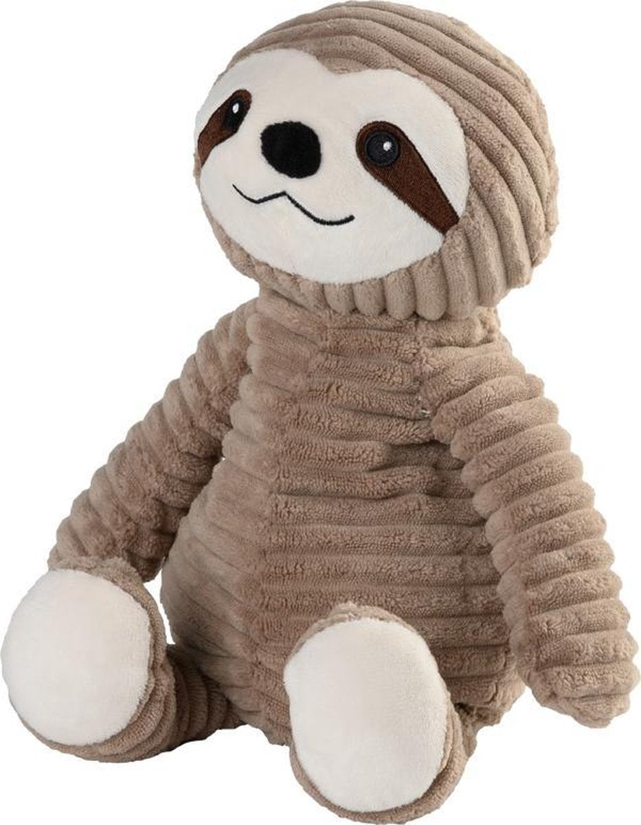 Luiaard Ribstof Warmteknuffel