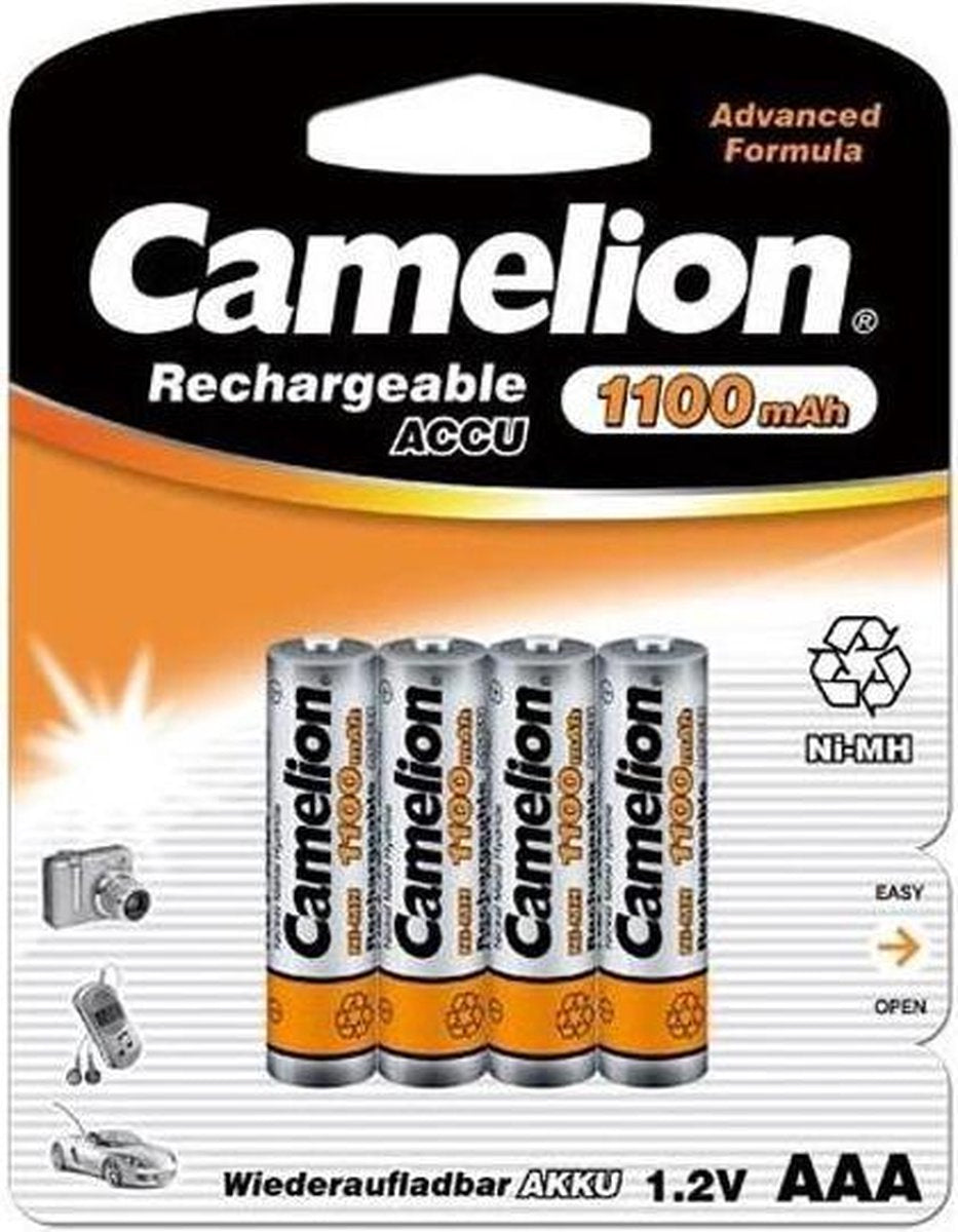 Camelion Batterij Micro AAA 1100mAh NiMH (4 Blisterverpakking) Rechargeable 4260033151957