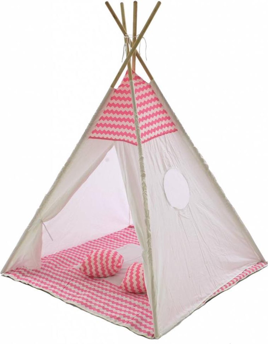 P&M Tipi Speeltent - Met kussens - Roze