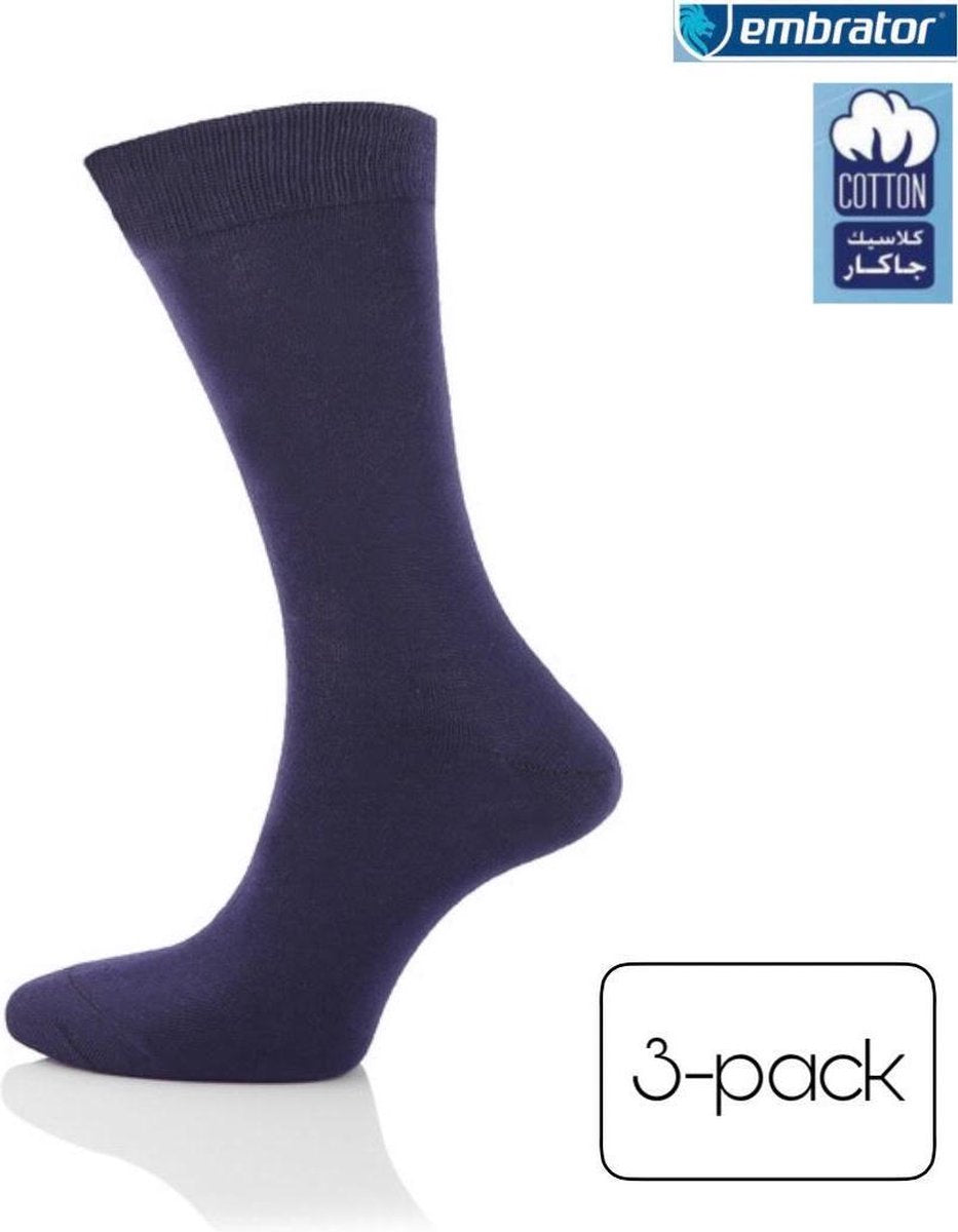 Embrator 3-pack Klassieke mannen Sokken donkerblauw