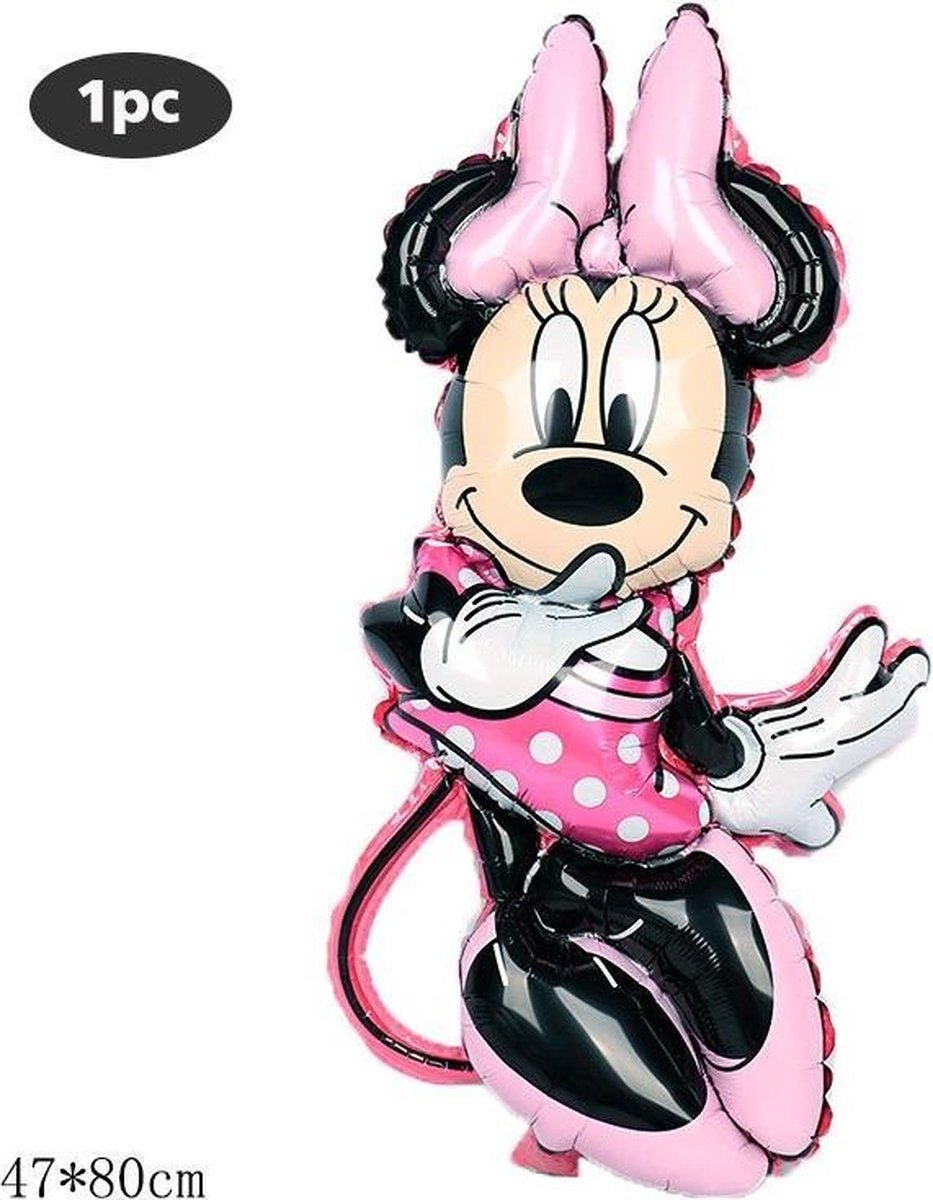Opblaasbare  MMinnie  Mouse Roze vorm ballon-Party Folie Ballon -1pc Giant Mickey MMinnie MMouse Balloon Birthday Party Folie Ballon van de cartoon - 1 stuks - 112 cm Hoog - Kinderen Verjaardag Decoraties Kinder-minnie mouse Roze