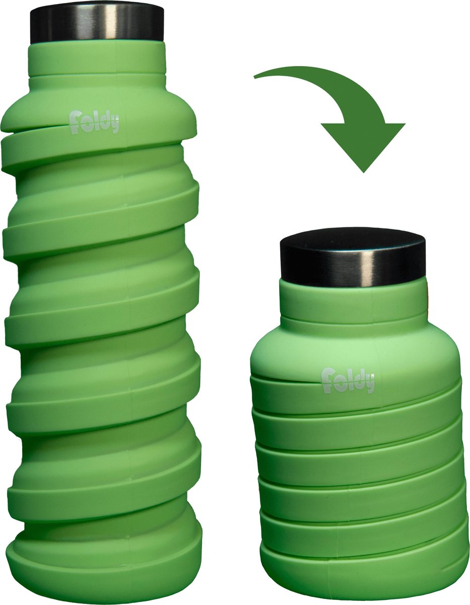 EasyFold Foldy - Opvouwbare Drinkfles - 600 ML - Mint Green