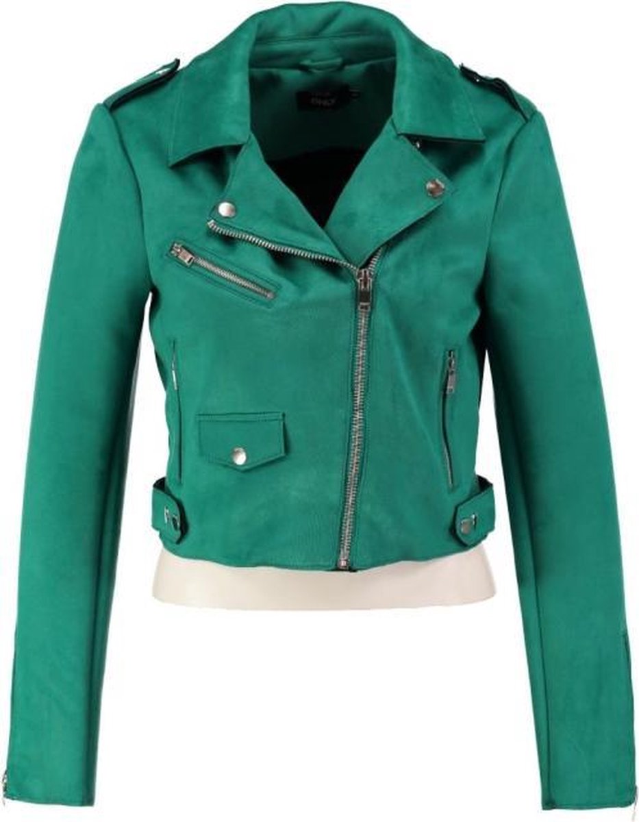 Only korte zachte suedelook biker blazer - Maat 38