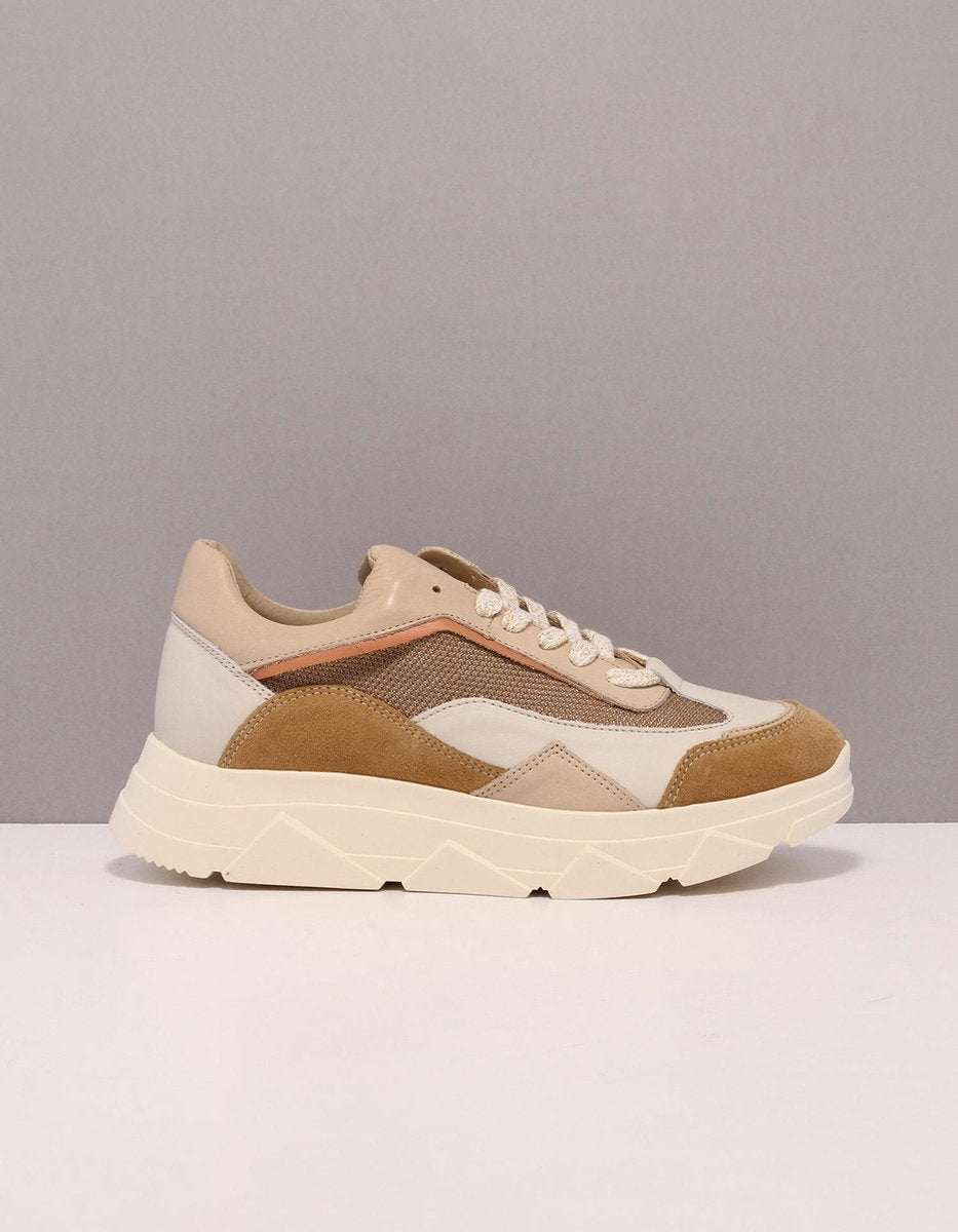 TANGO kady fat 22-h sneakers dames bruin  350 camel leer 38