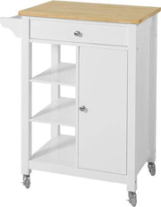 Simpletrade Keukentrolley - Serveerwagen - Lade - Handdoekenrek - Hout - 57x40x86 cm