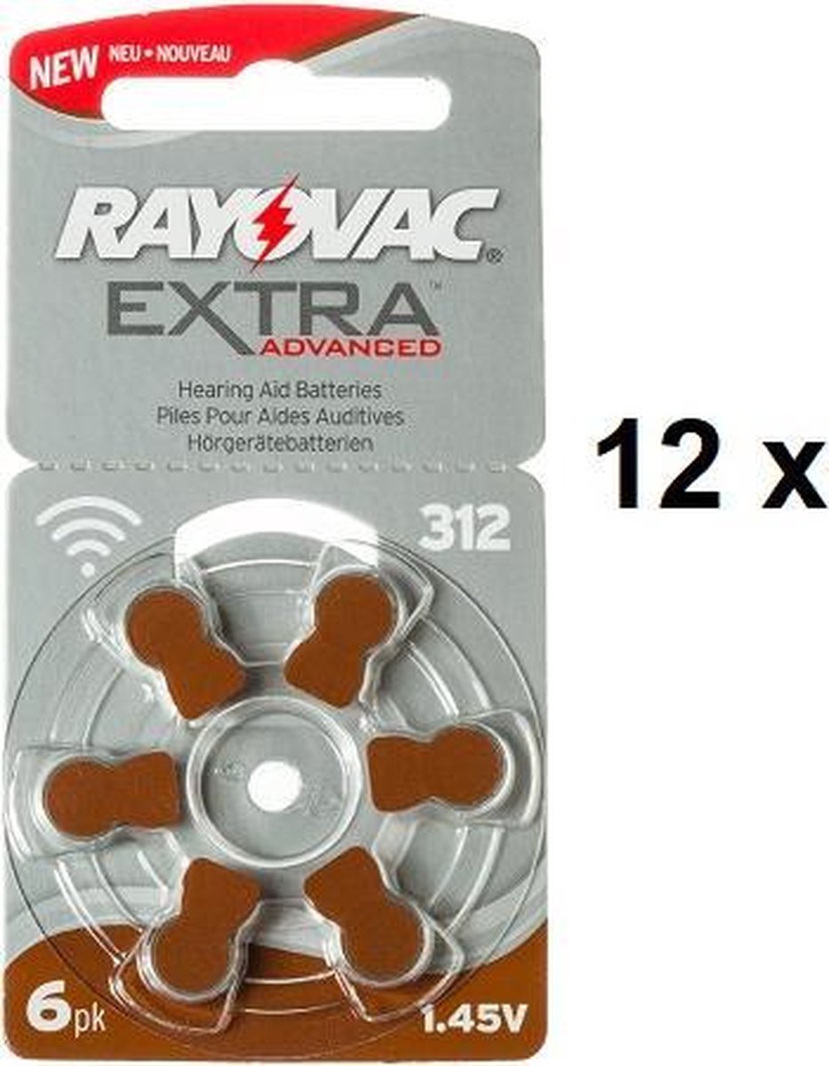 RAYOVAC GEHOORBATTERIJEN - 72 STUKS  - EXTRA 312