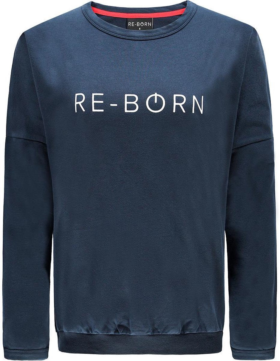 Re-Born Ronde Hals Trui Lange Mouw Dames - Navy - Maat L