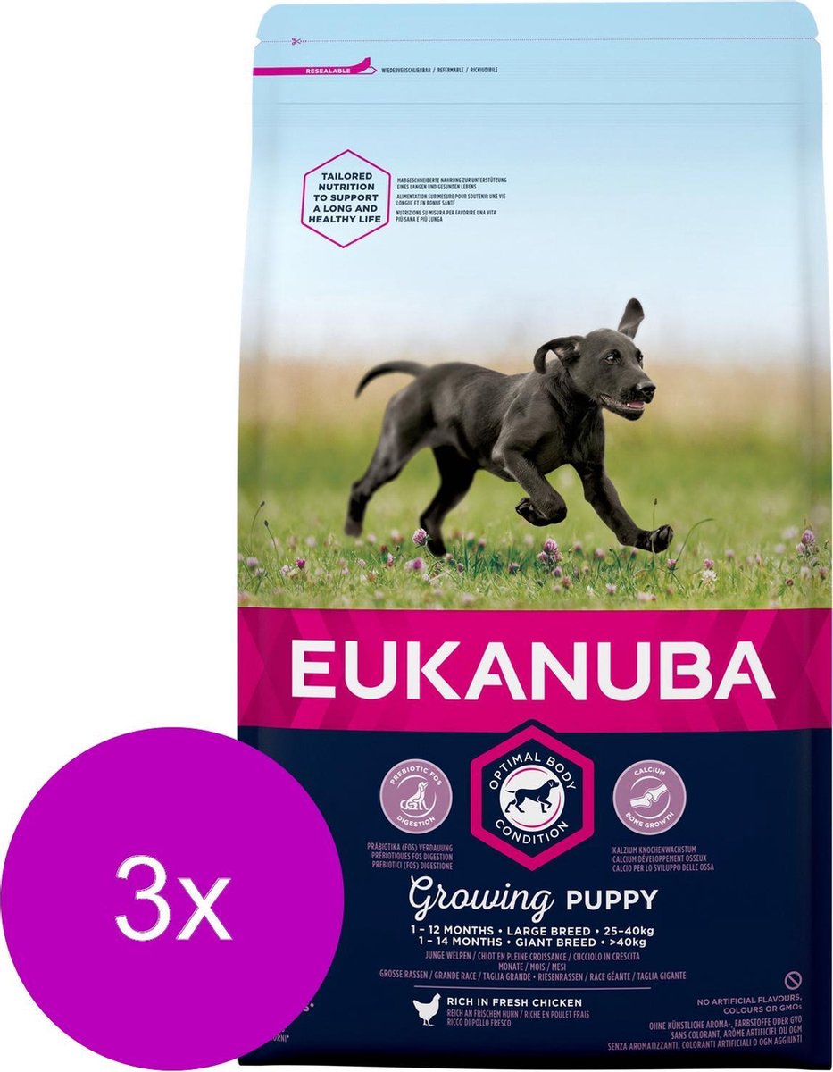 Eukanuba Dog Puppy & Junior - Small Breed - Chicken - 3 * 3 kg