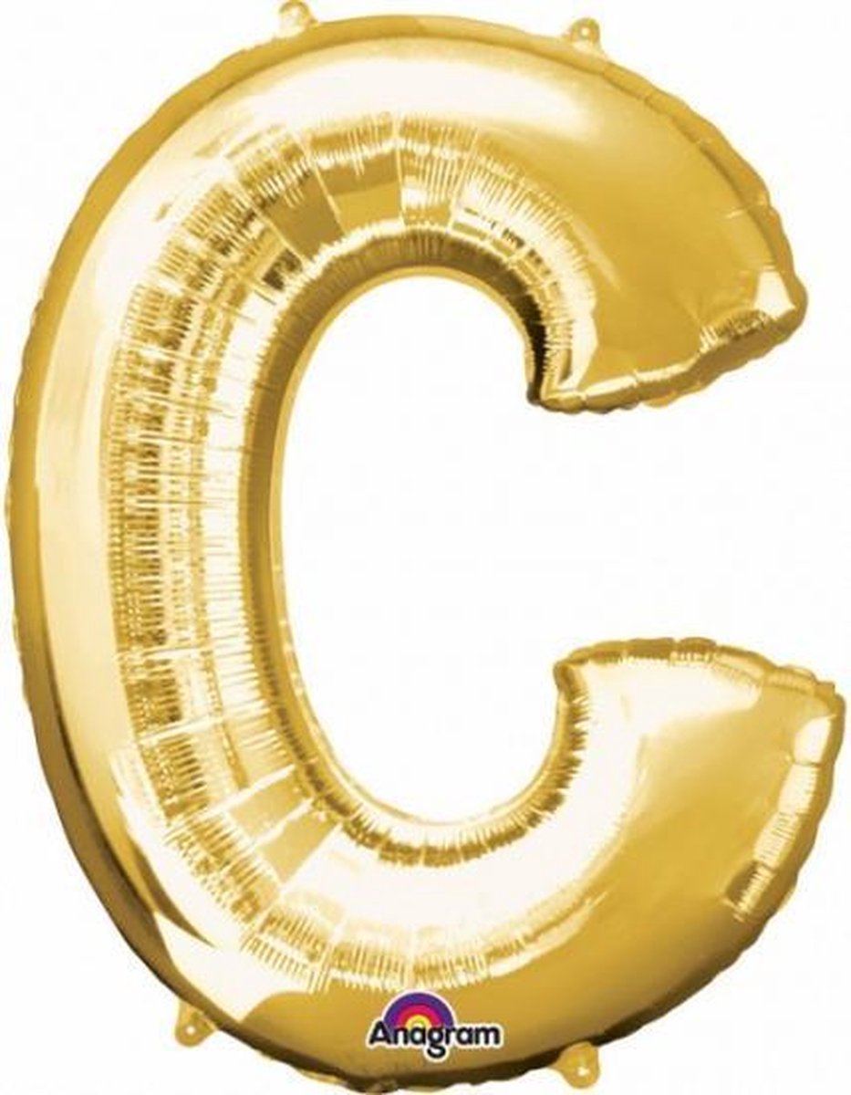 Letter C ballon goud 86 cm