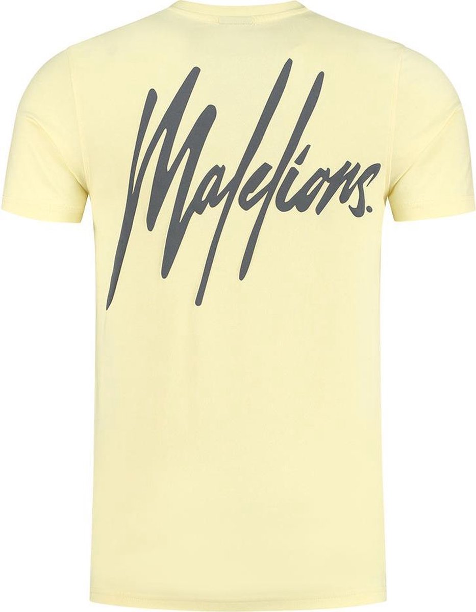Men Signature Puff T-Shirt - Yellow/Matt Grey - S