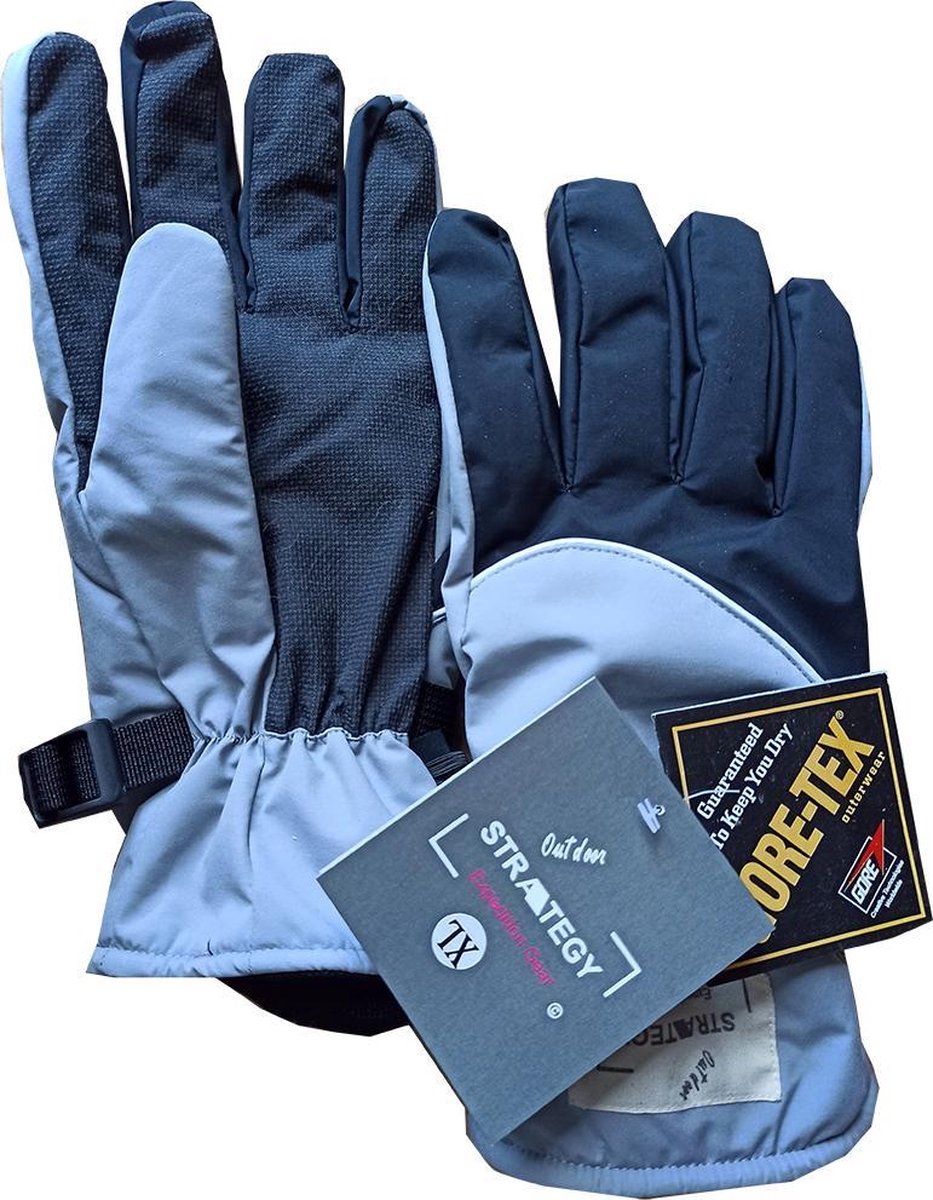 GORE-TEX® Outdoor strategy fiets wandel ski motor handschoen inclusief liners warm en 100% waterdicht blauw Maat S