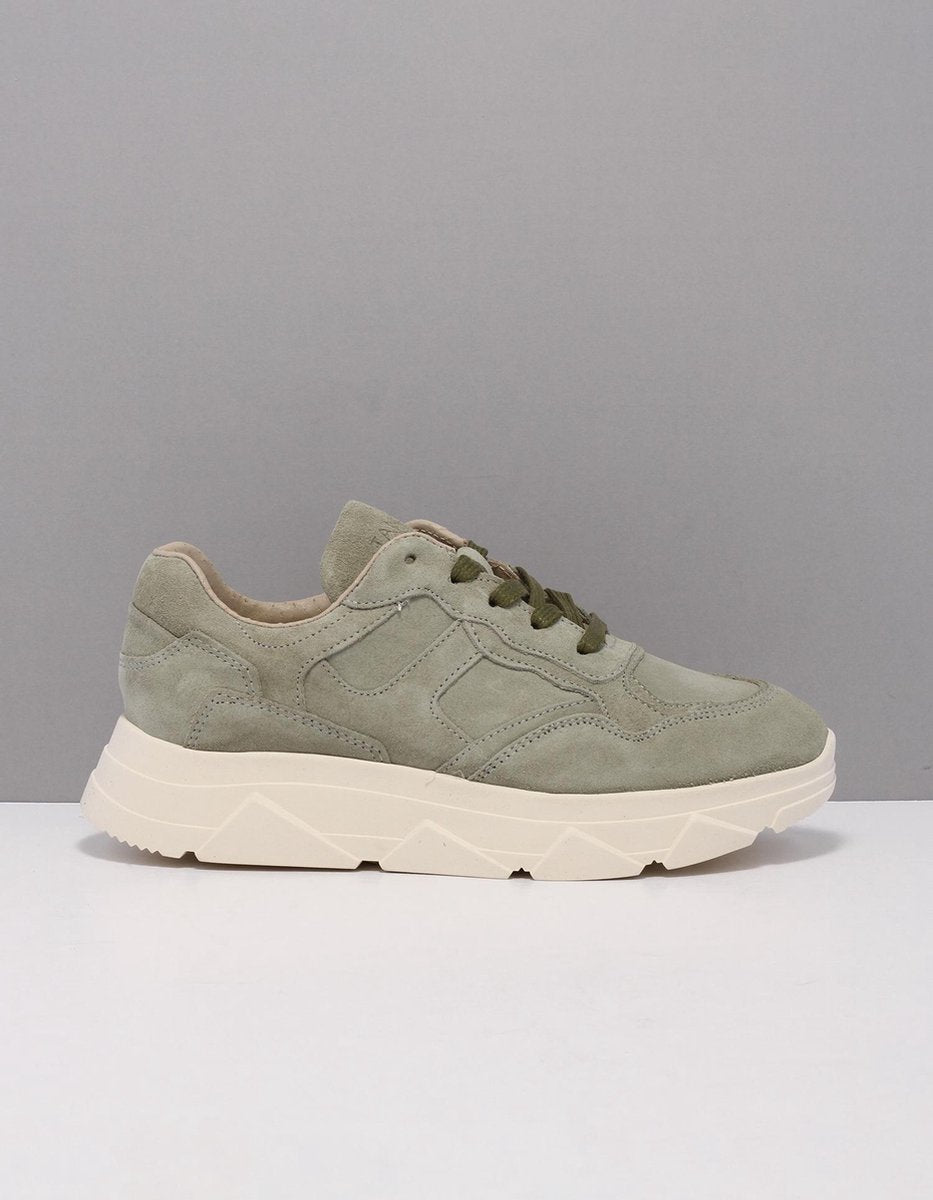 Tango | Kady fat 10-bv green suede sneaker - off white sole | Maat: 40