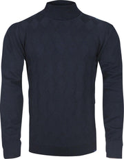 Ferlucci – Exclusieve Heren Trui met Col - Geruit - Rico - Navy