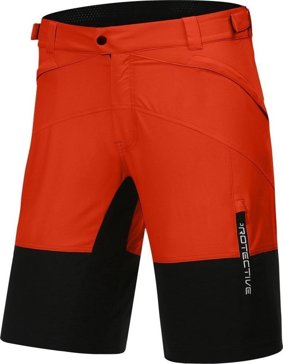 Protective Fietsbroek P-bounce Heren Polyester Rood/zwart Maat M