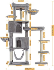 TBG Snelle Levering Krabpaal Huis Pluche Condo Krabpalen voor Kat Kitten Klimmen Boom Speelgoed Activiteit Beschermen Meubels Kat Torens AMT0077GY